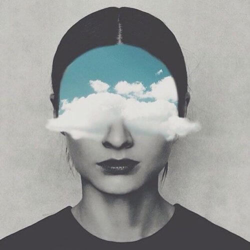 Pessoa com tormenta nos olhos