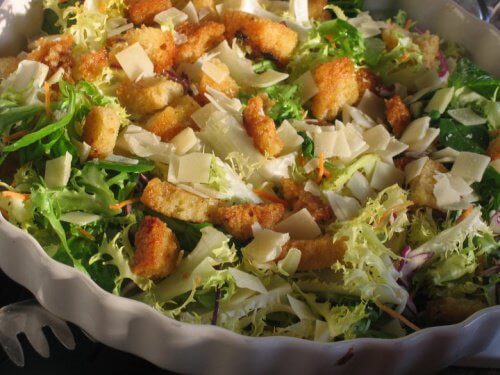 Salada Ceasar, que não é boa para a dieta