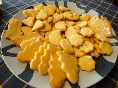 Biscoitos com açúcar