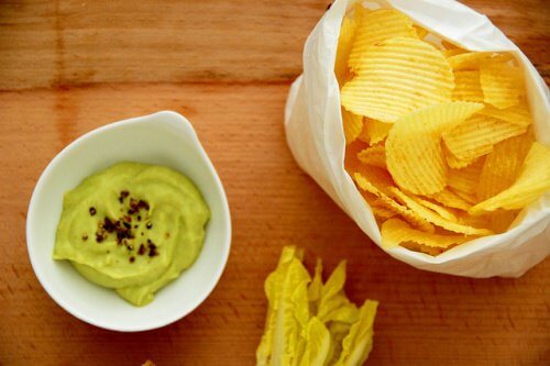 Guacamole com chips