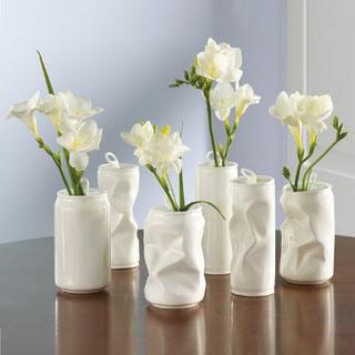 Vasos de flores reciclados