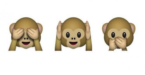 Emoji três macacos sábios