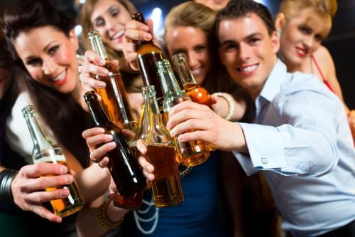 Grupo com vício no álcool