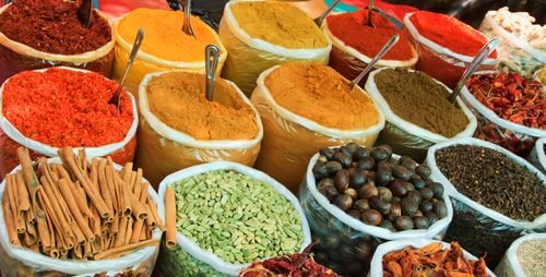 Especiarias na dieta hindu