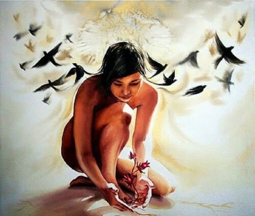 Mulher que é uma alma velha