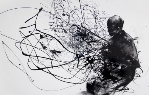 Depressão maior representada por arte abstrata