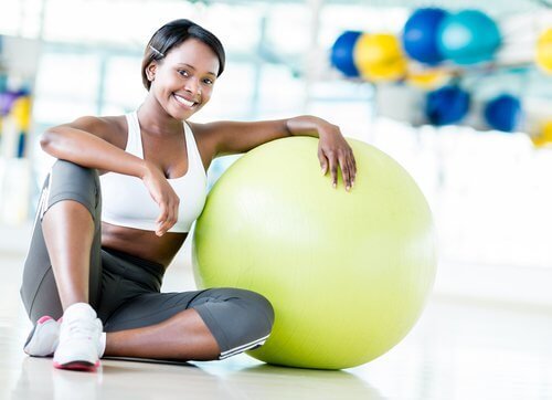 Fit ball para se exercitar em seu lar