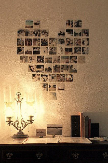 Fotografias em coração