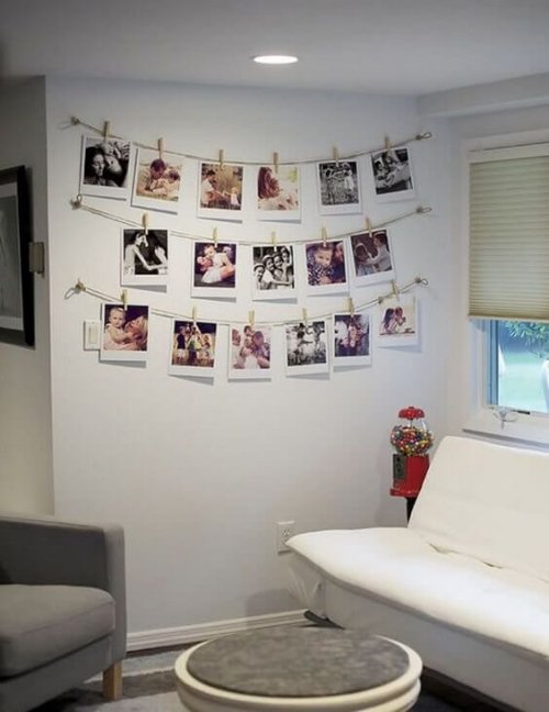 Quarto com fotografías