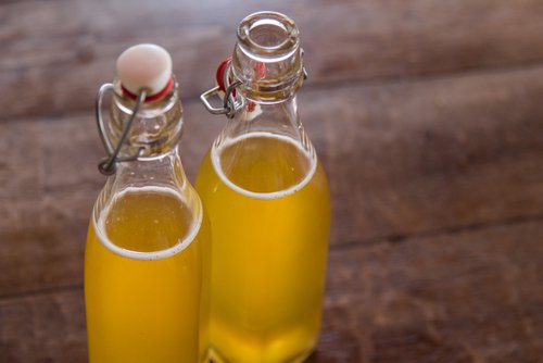 Garrafas de kombucha