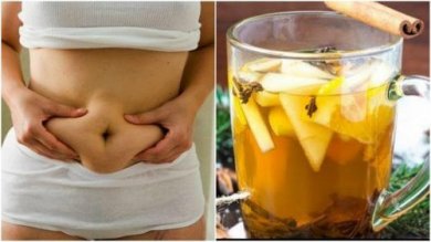 Bebida de chá verde, abacaxi e canela para perder peso