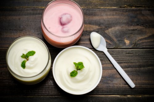 Iogurte grego de diferentes sabores