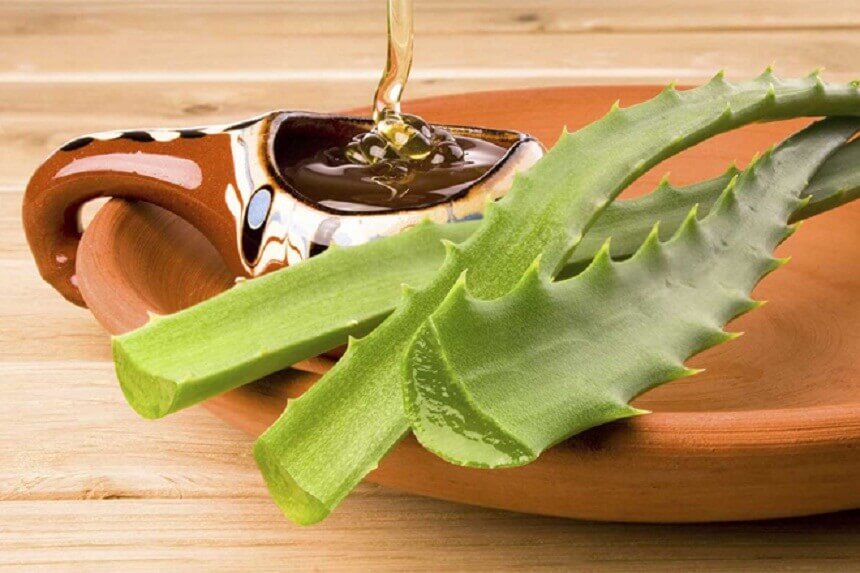 Remédio natural de aloe vera e mel
