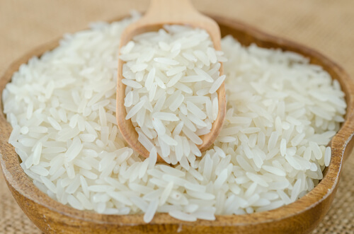 Arroz branco cru