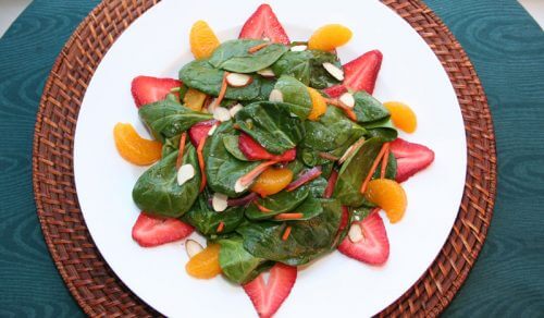 Salada com tangerina