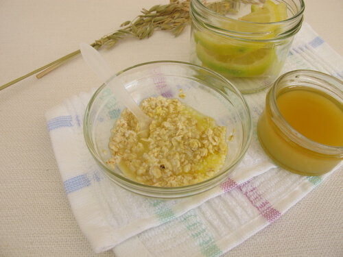 Esfoliante de aveia e mel