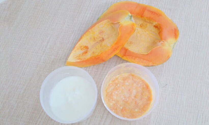 Mamão papaia e iogurte natural