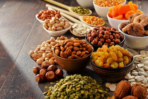 Sementes, oleaginosas e frutas secas