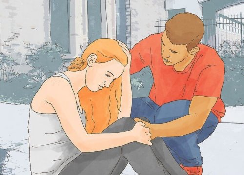 Homem expressando amor e apoio à sua parceira