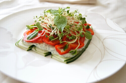 Prato saudável e natural