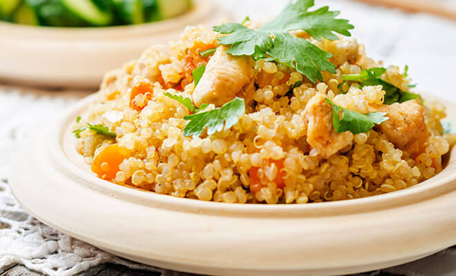 Quinoa com frango