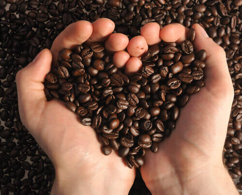 Café em formato de coração