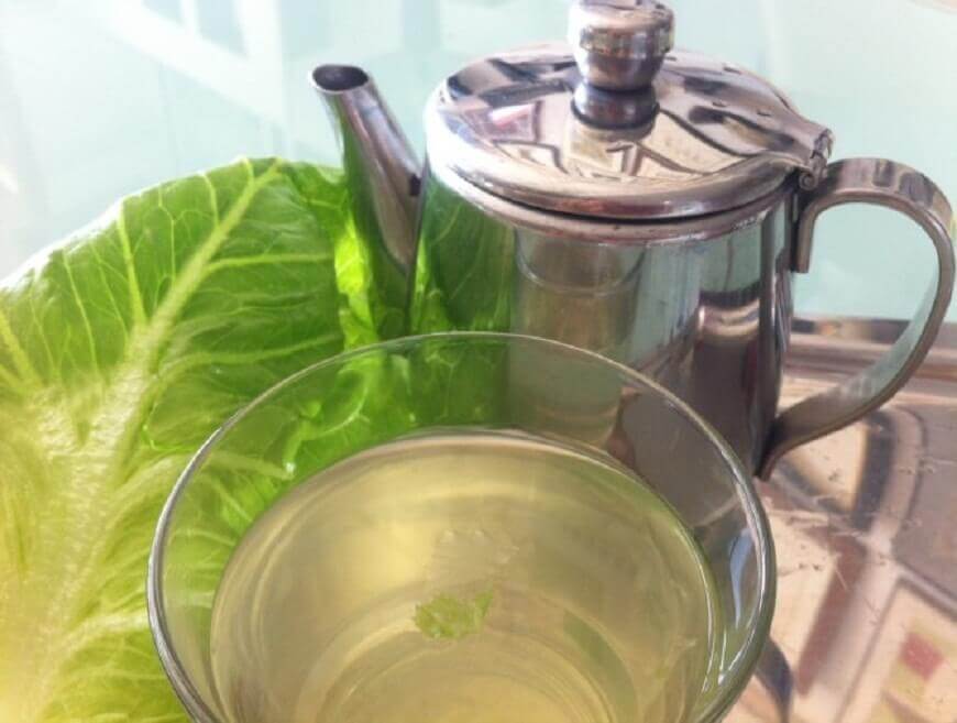 Chá de folhas de alface para acalmar o nervosismo