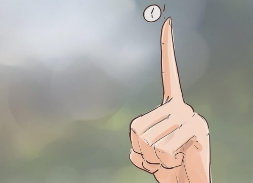 Dedo indicando tempo