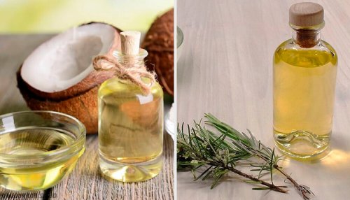 Loção nutritiva de óleo de coco, toranja e alecrim para reduzir o volume