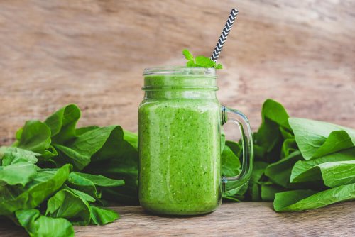 Vitamina verde benéfica para a saúde