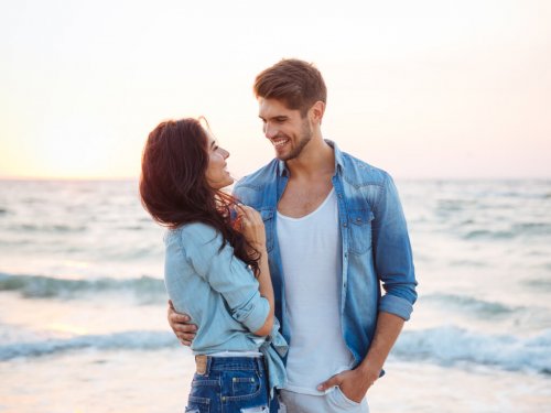 Casal na praia