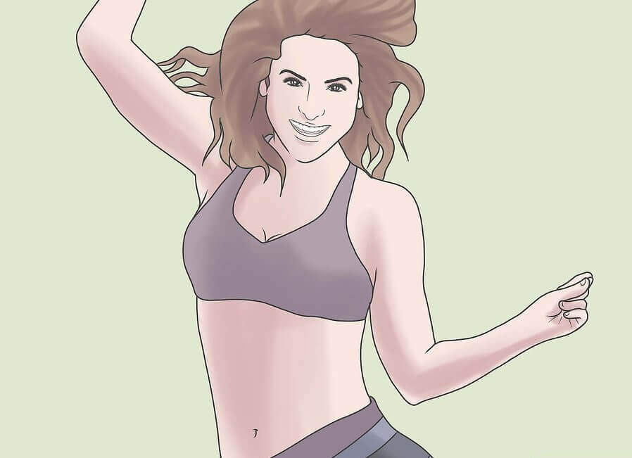 Mulher fazendo aula de dança