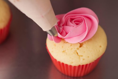 Cupcake com rosas