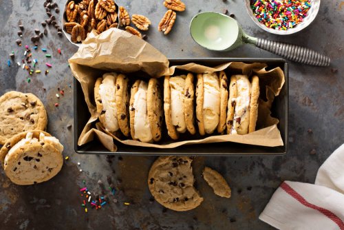 Biscoitos com creme de nozes
