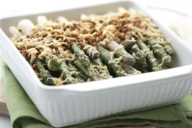Aspargos gratinados.