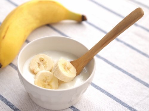 Vitamina de iogurte e banana