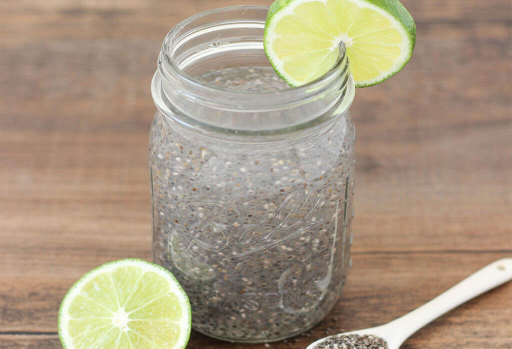 Sementes de chia e limão