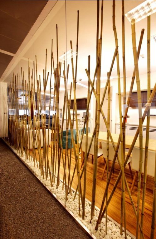 Separadores com bambu