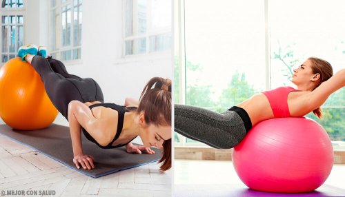 Rotina de exercícios com bola