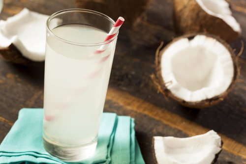 Copo com água de coco
