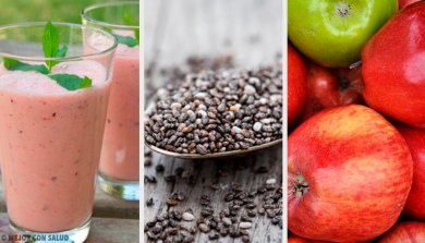 Batida de ameixa, chia e maçã para regular o intestino