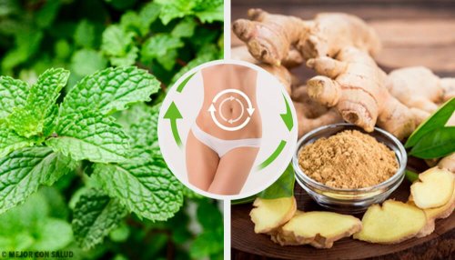 Bebida para ativar o metabolismo com gengibre e hortelã