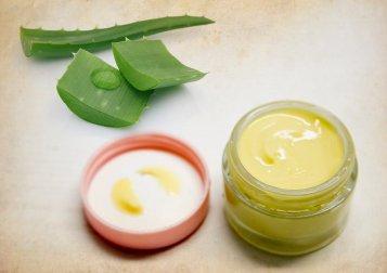 Creme de aloe vera e óleo de semente de uva