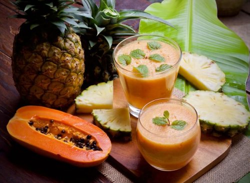 Vitaminas de frutas são uma boa opção para um café da manhã saudável