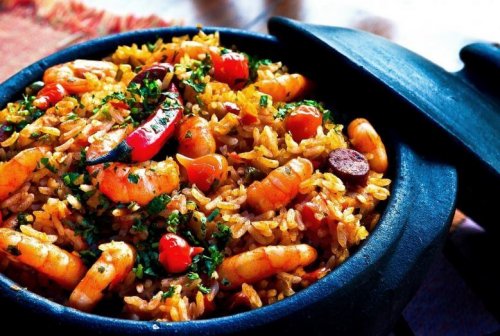 Arroz chinês com verduras