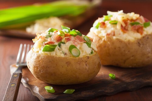 Batatas com creme
