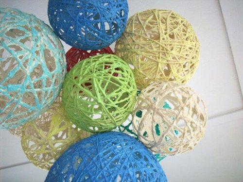 Bolas de linha são trabalhos manuais fáceis