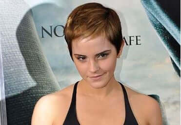 Emma Watson com cabelo estilo Pixie.