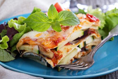 Lasanha com vegetais