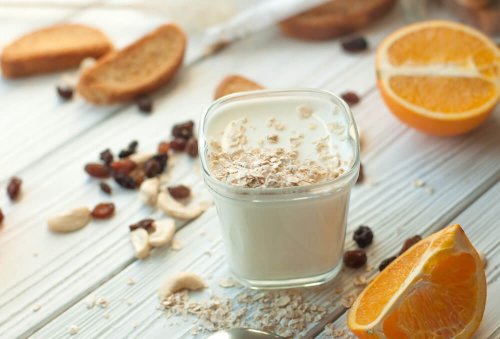 Vitamina nutritiva com leite
